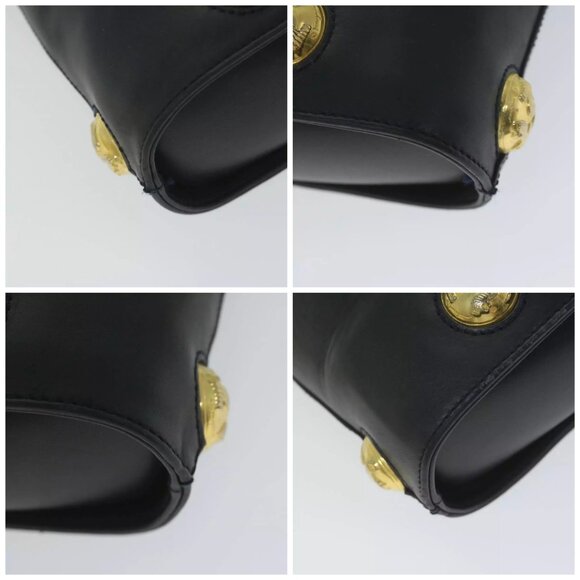 Salvatore Ferragamo Shoulder Bag Leather Navy Auth - Picture 16 of 16